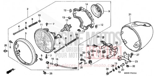 HEADLIGHT (2) VT1100C3X de 1999